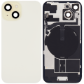 Back Glass With Steel Plate With Wireless NFC Charging MagSafe Magnet & Flashlight Flex Compatible For iPhone 15 (Used OEM Pull: Grade A) (Yellow)